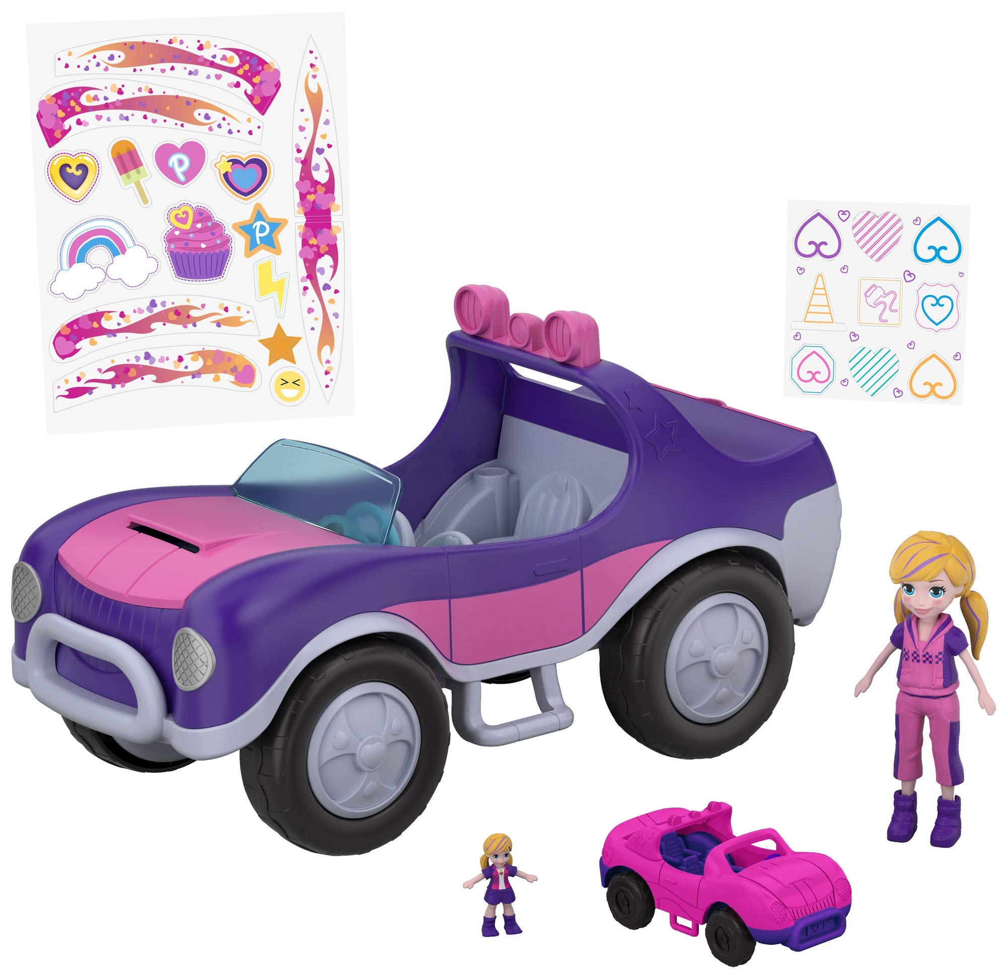 Polly Pocket 2-In-1 Travel Toy Playset, Spin 'N Surprise Smoothie with  Micro Polly & Lila Dolls, Plus 25 Accessories
