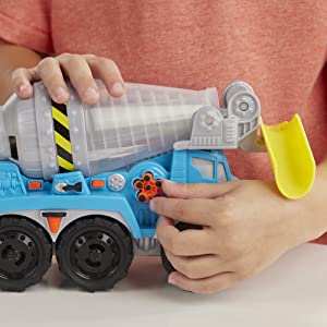 cement mixer toy truck; trucks for 3 year old boys; toy construction trucks; trucks for toddlers
