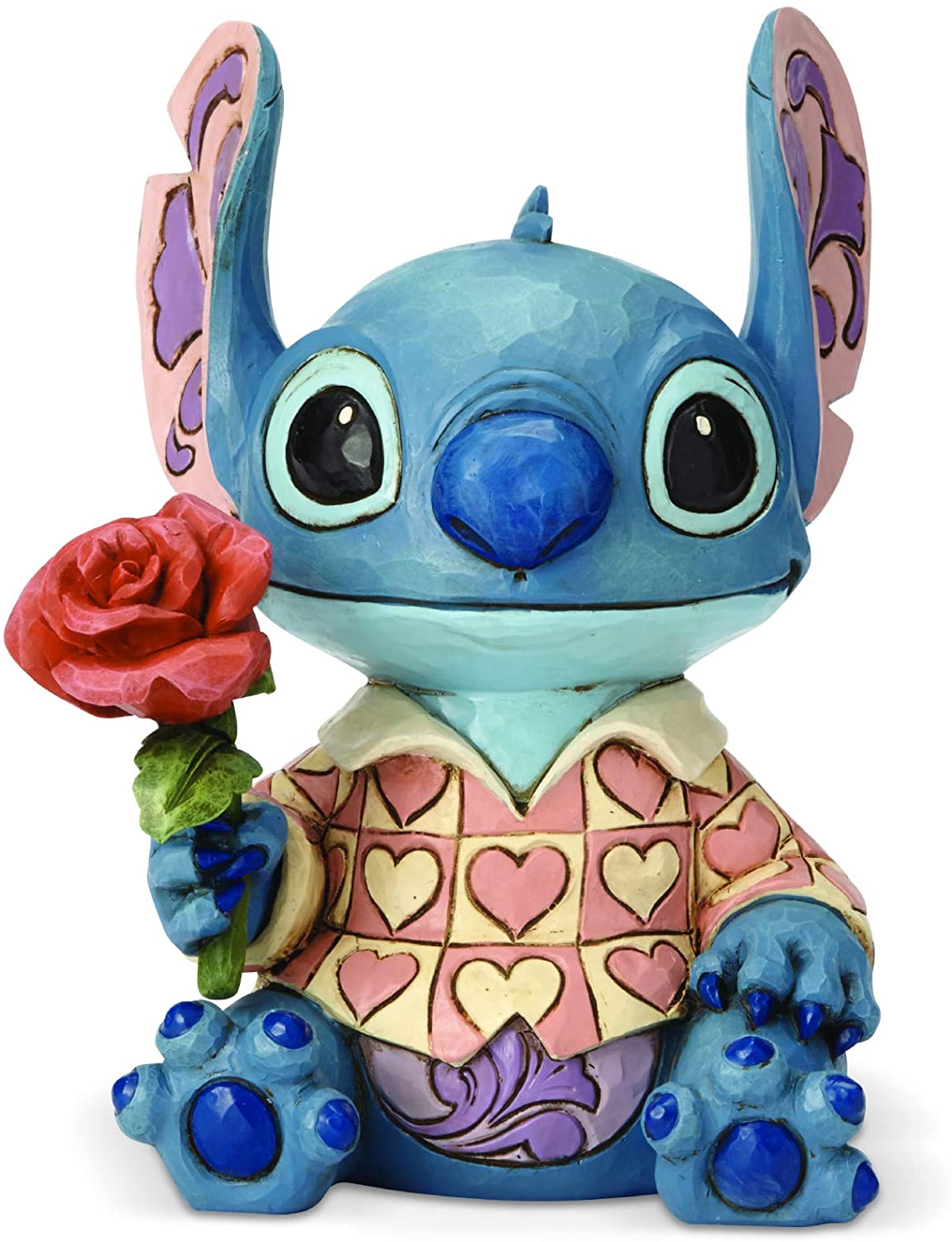 Disney Showcase Stitch With Bunch Of Red Roses Figurine