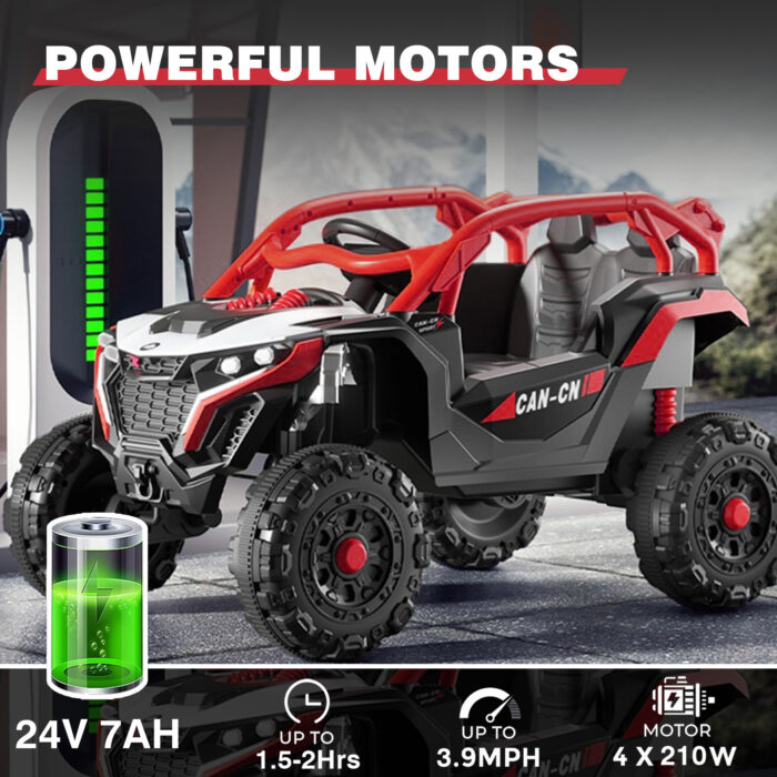 [Clearance] Ride on Car for Kids 24V Off-Road UTV Electric Vehicles with Remote Control - Image 2