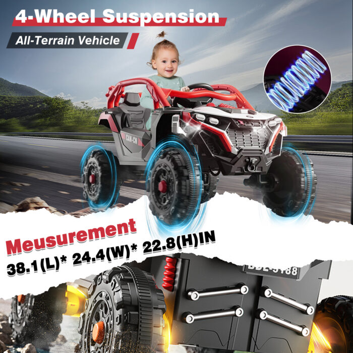 [Clearance] Ride on Car for Kids 24V Off-Road UTV Electric Vehicles with Remote Control - Image 3