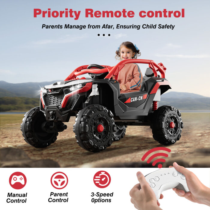 [Clearance] Ride on Car for Kids 24V Off-Road UTV Electric Vehicles with Remote Control - Image 4