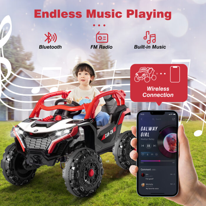 [Clearance] Ride on Car for Kids 24V Off-Road UTV Electric Vehicles with Remote Control - Image 7