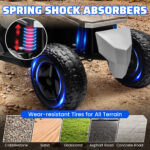 24V Kids ATV Quad 4 Wheeler Electric Ride on Car Age 3-8, 4WD, Spring Suspension, LED Lights, Bluetooth Music - Image 7