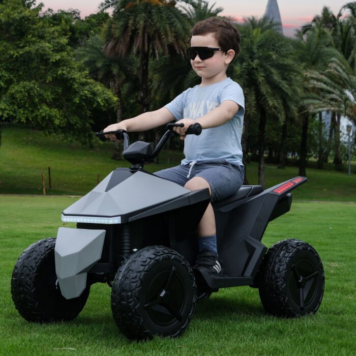 24V Kids ATV Quad 4 Wheeler Electric Ride on Car Age 3-8, 4WD, Spring Suspension, LED Lights, Bluetooth Music - Image 9