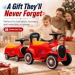 2-Seater Ride On Train Trackless, 12V Ride On Toy with Storage Seat, Music & LED Lights - Image 9