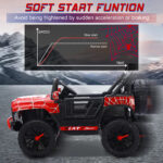 Spider Ride On Truck Car for Kids Electric UTV with Parental Remote Control, LED Lights, 3 Speeds - Image 6