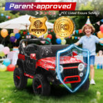 Spider Ride On Truck Car for Kids Electric UTV with Parental Remote Control, LED Lights, 3 Speeds - Image 7