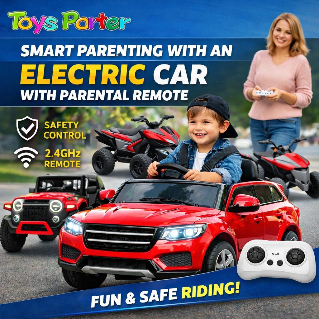 electric car with parental remote