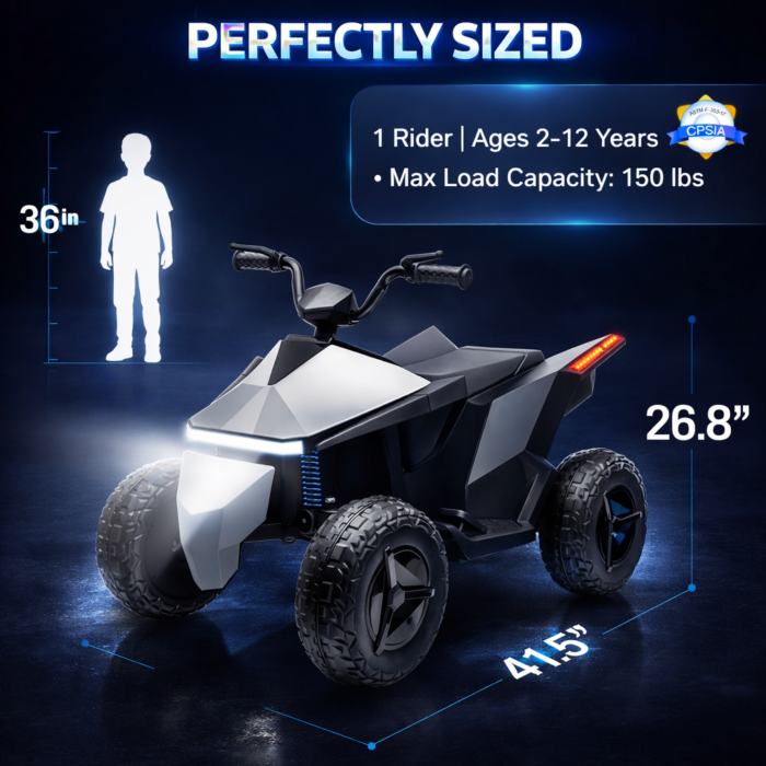 Perfectly sized electric ATV for kids