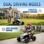 futuristic Tesla-style kids ATV