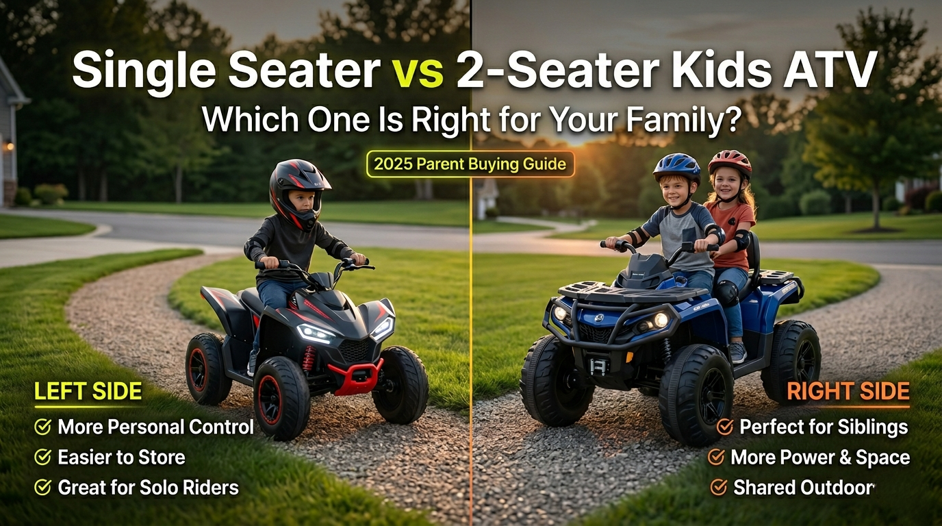 2-Seater Kids Electric ATV vs Single: Which Should You Buy?