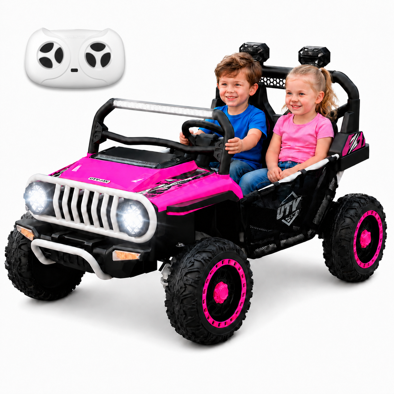 24V Ride on car for big kids 24V Ride On Jeep, Kids 2 Seater Off Road UTV with 4WD Motor, Remote Control, 3 Speed, Bluetooth Music, Spring Suspension, LED Light - Image 1