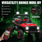 24V Ride On Jeep for Big Kids, 2 Seater Off Road UTV with 4WD Motor, Parent Remote, 3 Speeds, Bluetooth, LED Light - Image 4