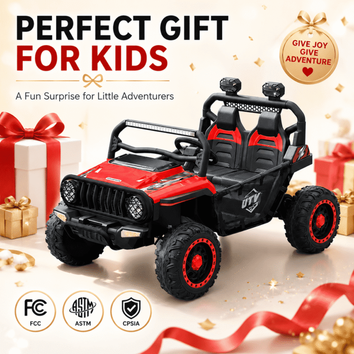 24V Ride On Jeep for Big Kids, 2 Seater Off Road UTV with 4WD Motor, Parent Remote, 3 Speeds, Bluetooth, LED Light - Image 7