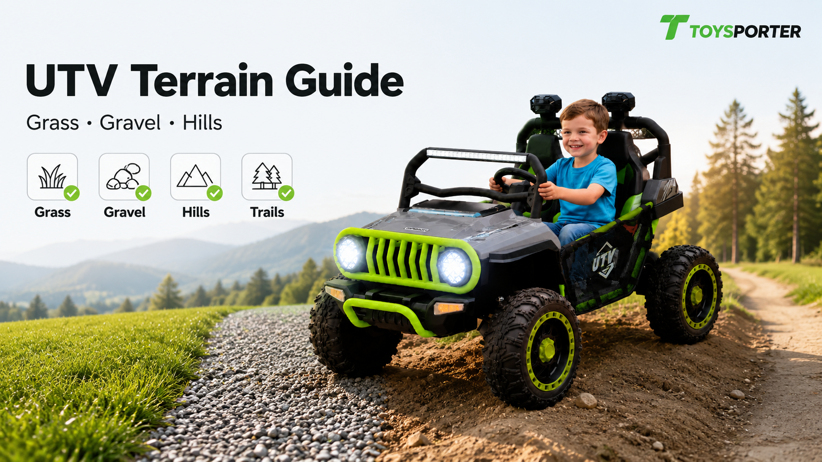 What Terrain Can a Ride-On UTV Handle? Grass, Gravel & Mud Guide